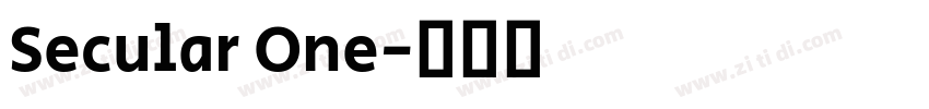 Secular One字体转换